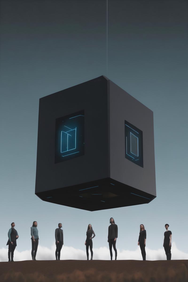 00343-965737273-_lora_Levitating Cube_1_Levitating Cube - a group of people standing next to each other.png